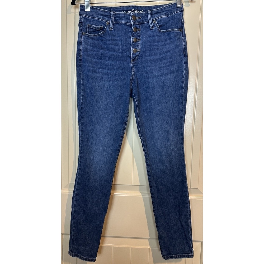Universal Thread High Rise Skinny button fly cotton‎ stretch jeans sz 6 28